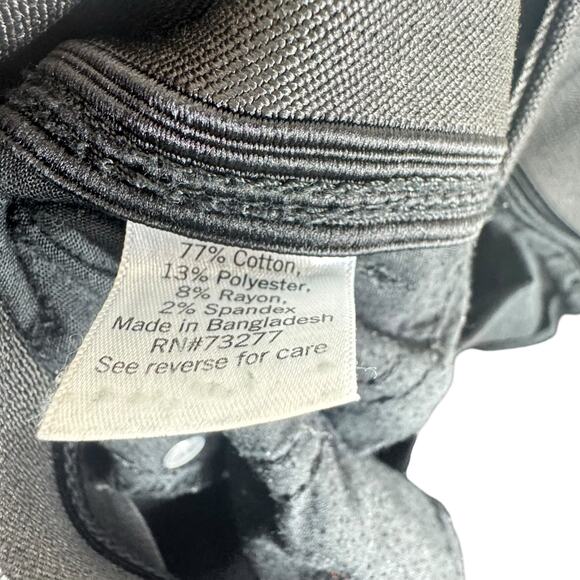 Nine West Black Slim Straight Mid Rise Elastic Waist Jeans Pockets Size 4 - Picture 7 of 8